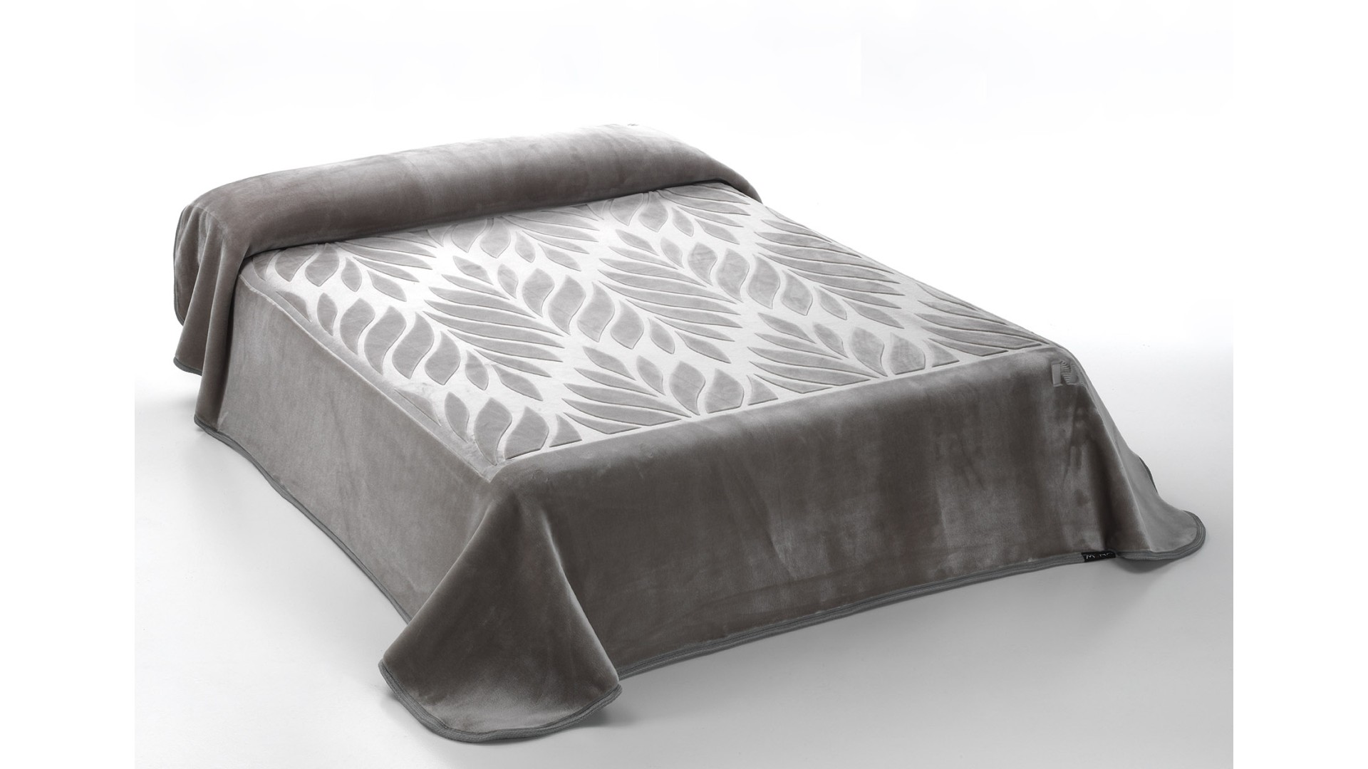 Manta con diseño en relieve SERENA H72 - 170x240cm - GRIS PERLA