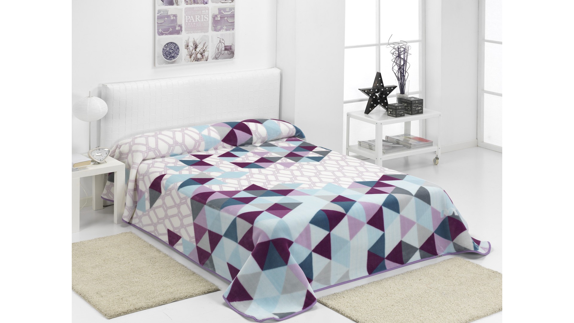 Manta para cama HARMONY E27 - 170x240cm - MORADO