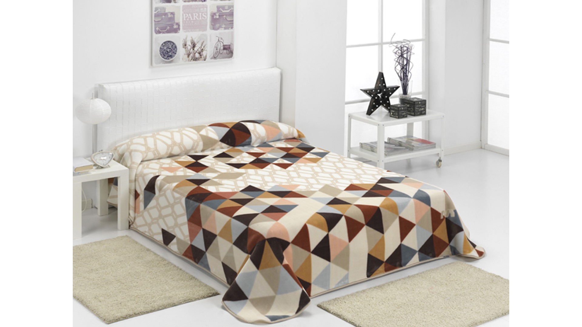 Manta para cama HARMONY E27 - 170x240cm - MARRÓN