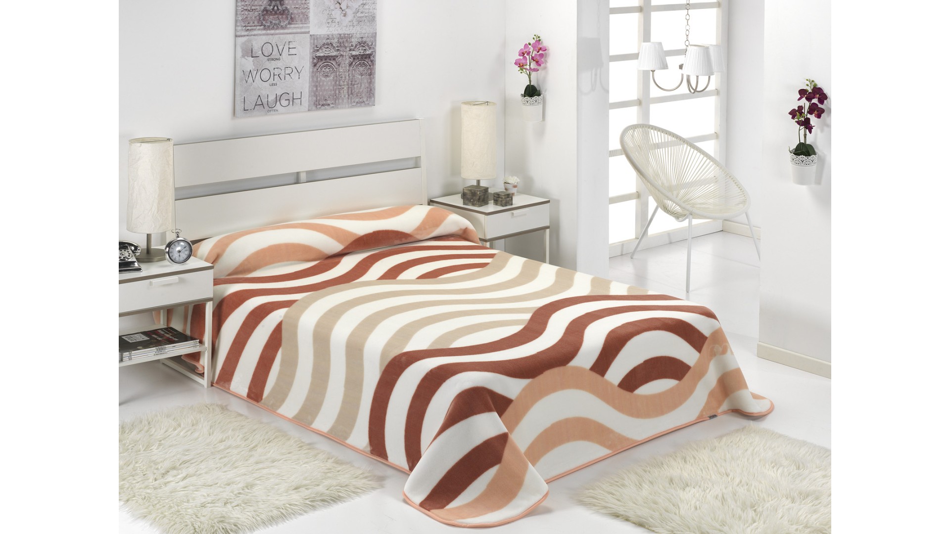 Manta para cama HARMONY E31 - 170x240cm - SALMÓN