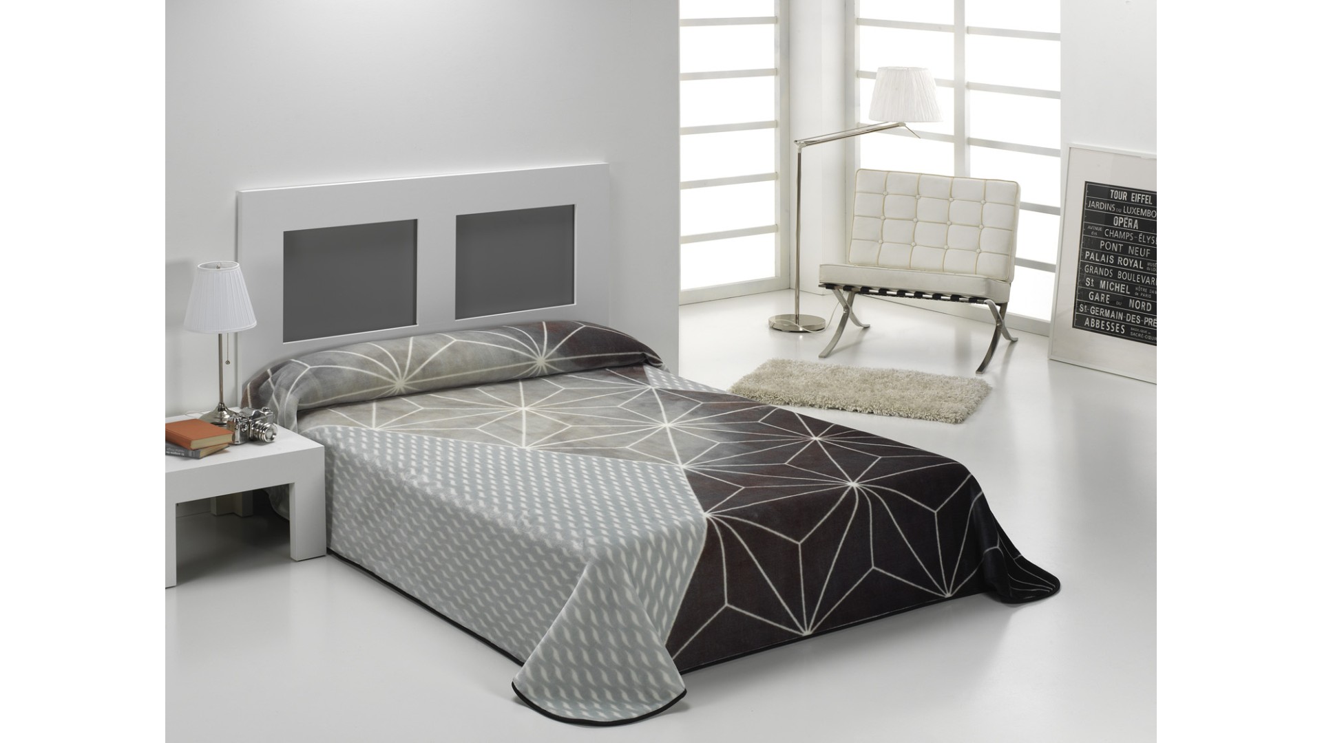 Manta para cama HARMONY B44 - 260x240cm - GRIS