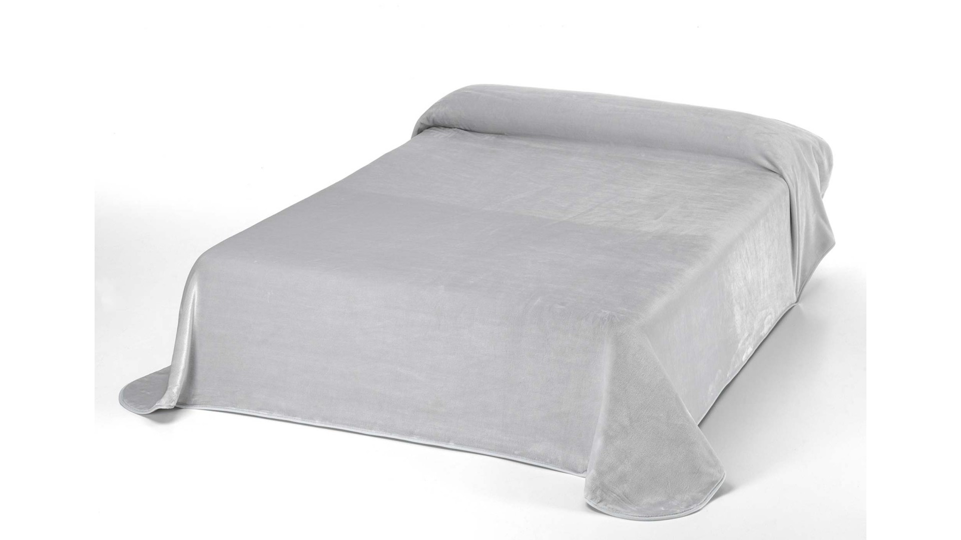 Manta lisa para cama MORA COLOR - 170x240cm - GRIS