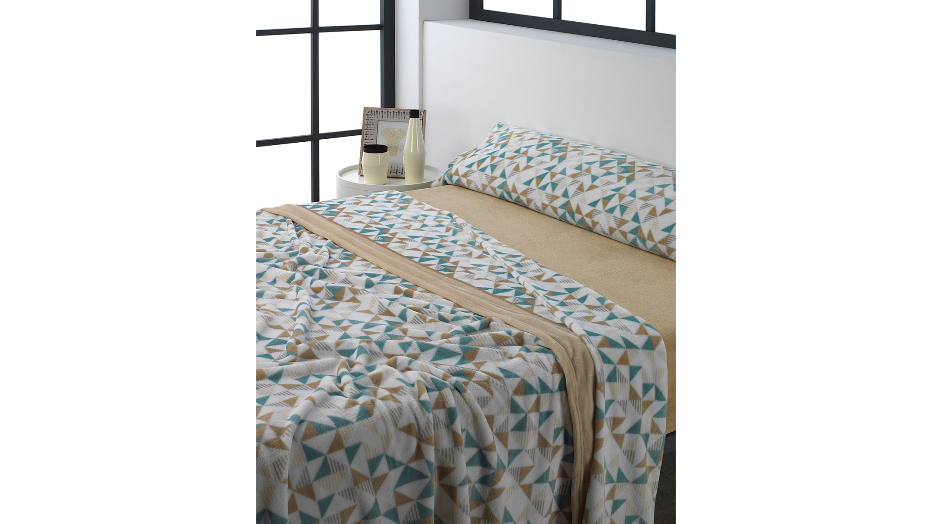 Sábana de Invierno Microcoral J74 - Cama de 90 - BEIGE