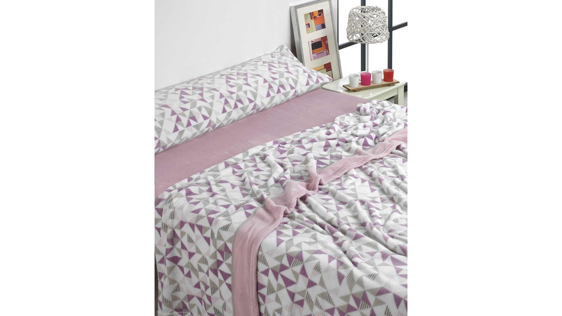 Sábana de Invierno Microcoral J74 - Cama de 90 - LILA